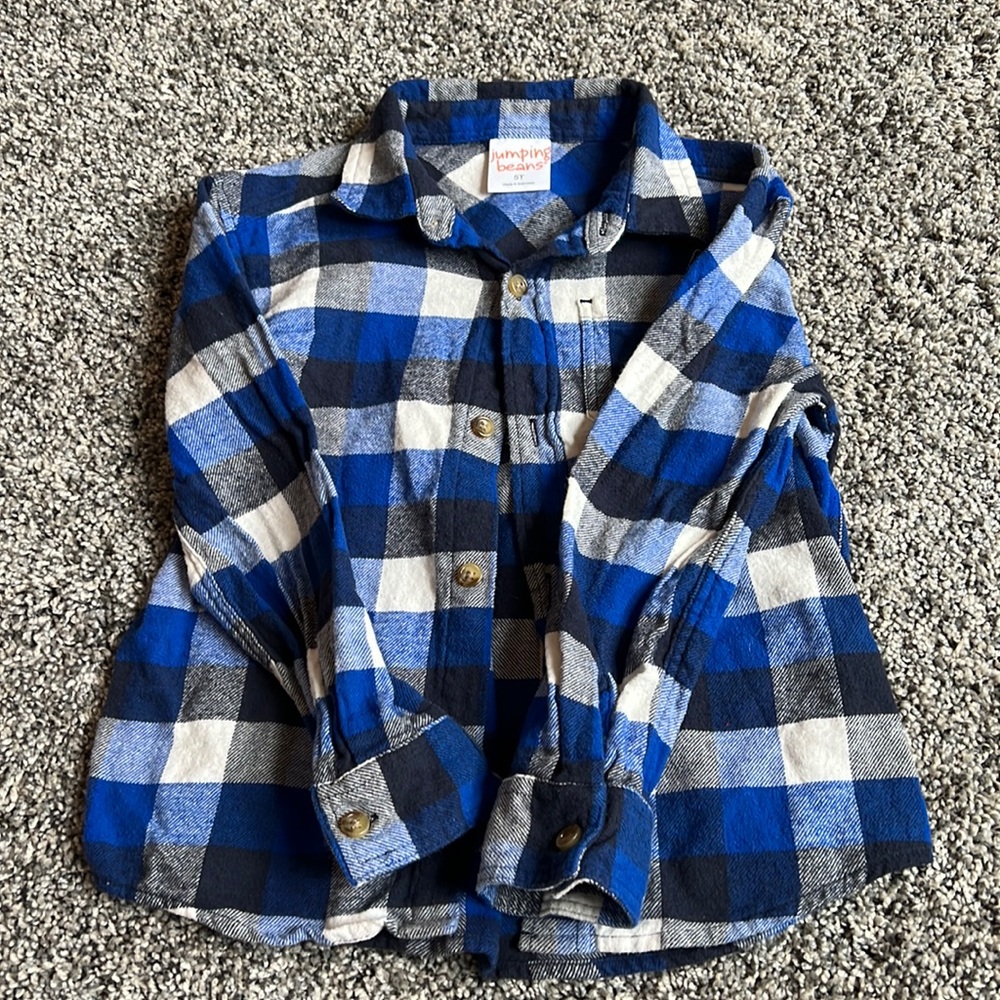 Boys Jumping Beans Flannel Top